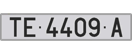 TE4409A matricula larga