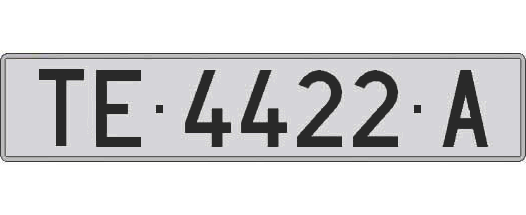 TE4422A matricula larga