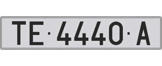 TE4440A matricula larga
