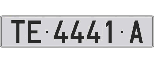 TE4441A matricula larga