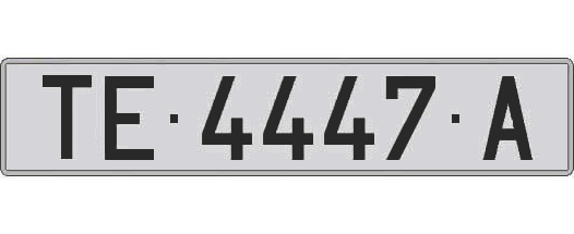 TE4447A matricula larga