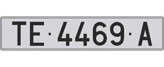 TE4469A matricula larga