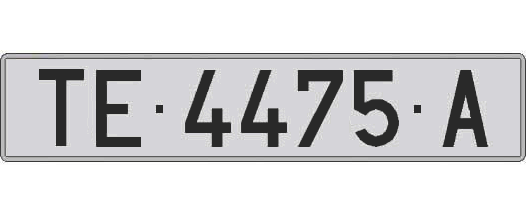 TE4475A matricula larga