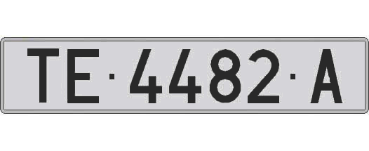 TE4482A matricula larga