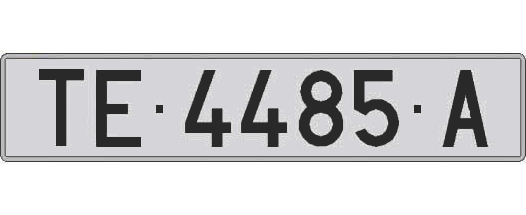 TE4485A matricula larga