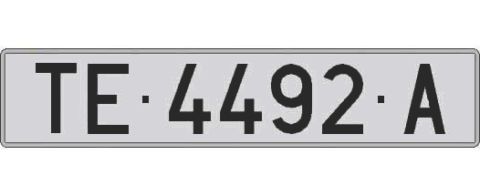 TE4492A matricula larga