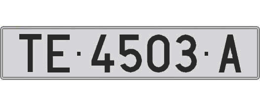 TE4503A matricula larga