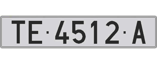 TE4512A matricula larga