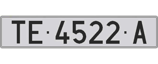 TE4522A matricula larga