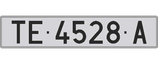 TE4528A matricula larga