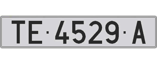 TE4529A matricula larga