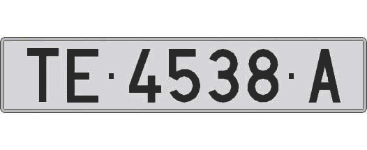 TE4538A matricula larga