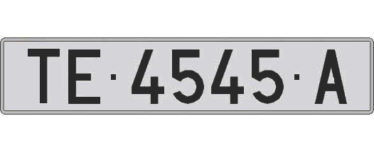 TE4545A matricula larga