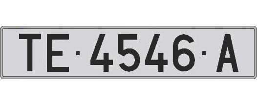 TE4546A matricula larga