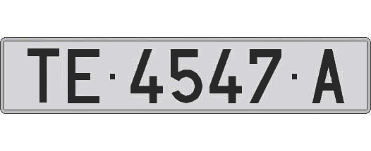 TE4547A matricula larga