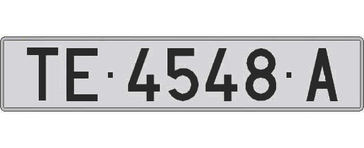 TE4548A matricula larga