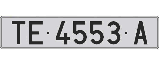TE4553A matricula larga