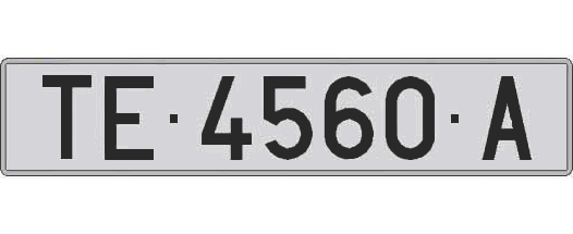 TE4560A matricula larga