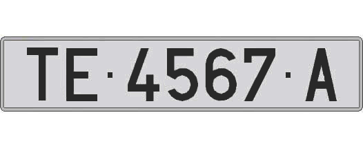 TE4567A matricula larga
