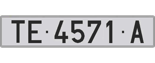 TE4571A matricula larga