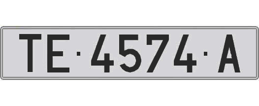 TE4574A matricula larga