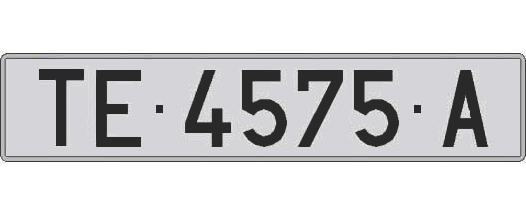 TE4575A matricula larga