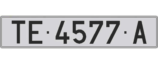 TE4577A matricula larga