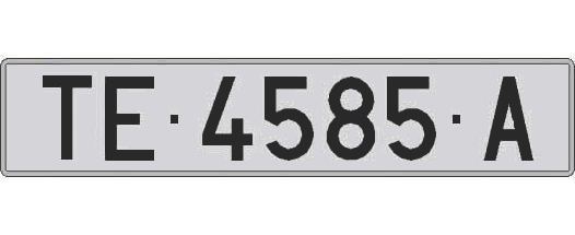 TE4585A matricula larga