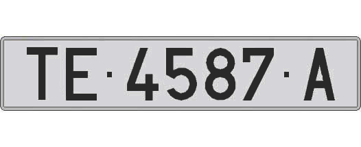 TE4587A matricula larga