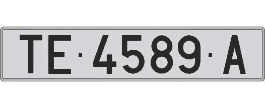 TE4589A matricula larga
