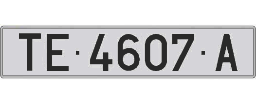 TE4607A matricula larga