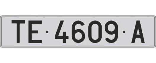 TE4609A matricula larga