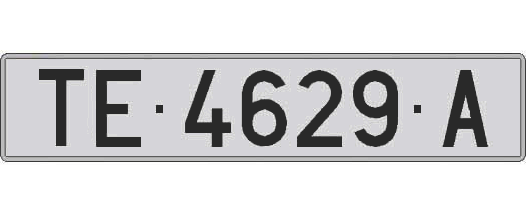 TE4629A matricula larga