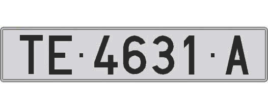 TE4631A matricula larga