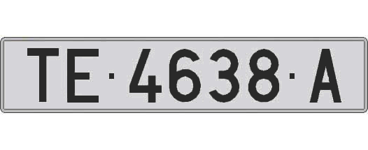 TE4638A matricula larga