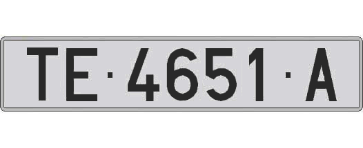 TE4651A matricula larga