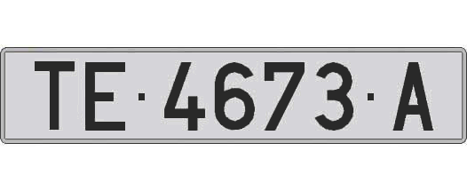 TE4673A matricula larga