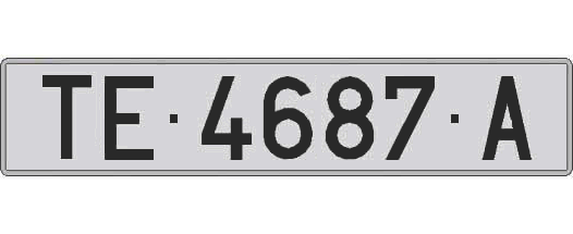 TE4687A matricula larga