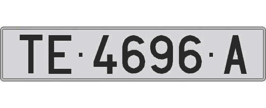TE4696A matricula larga