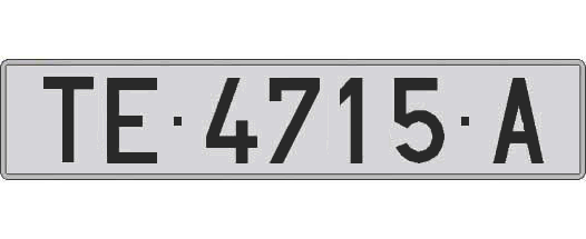 TE4715A matricula larga