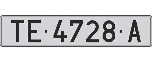 TE4728A matricula larga