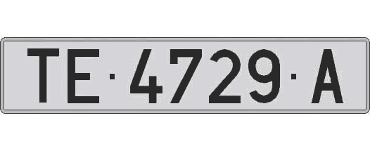 TE4729A matricula larga