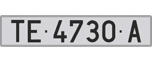 TE4730A matricula larga