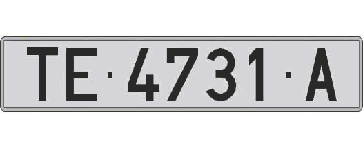 TE4731A matricula larga