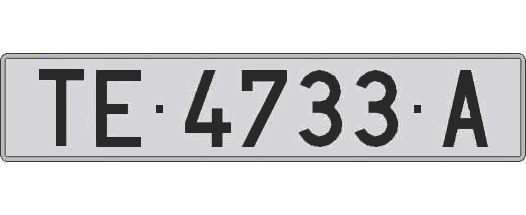 TE4733A matricula larga