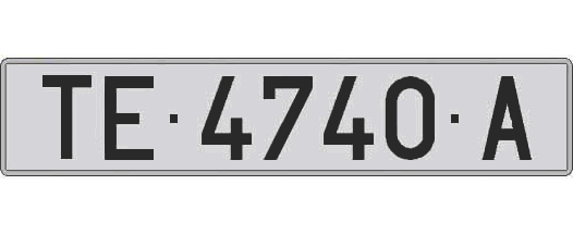 TE4740A matricula larga