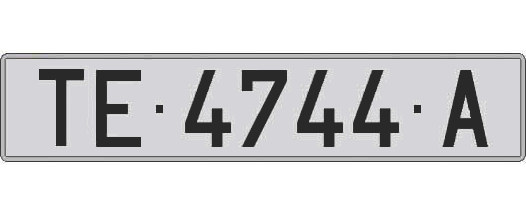 TE4744A matricula larga