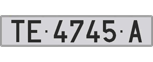 TE4745A matricula larga