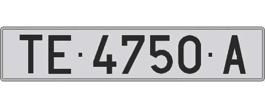 TE4750A matricula larga