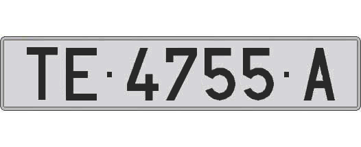 TE4755A matricula larga